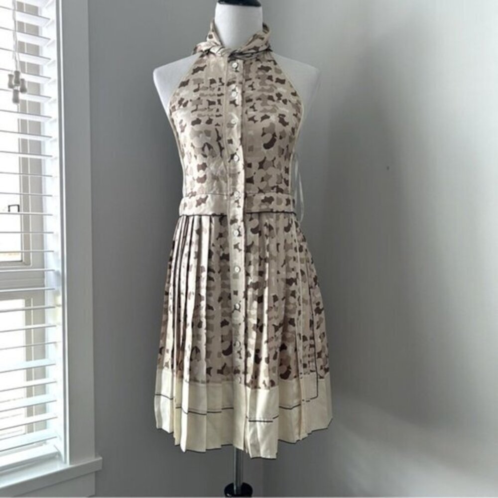 Marc Jacob Silk Pleated Backless Dress